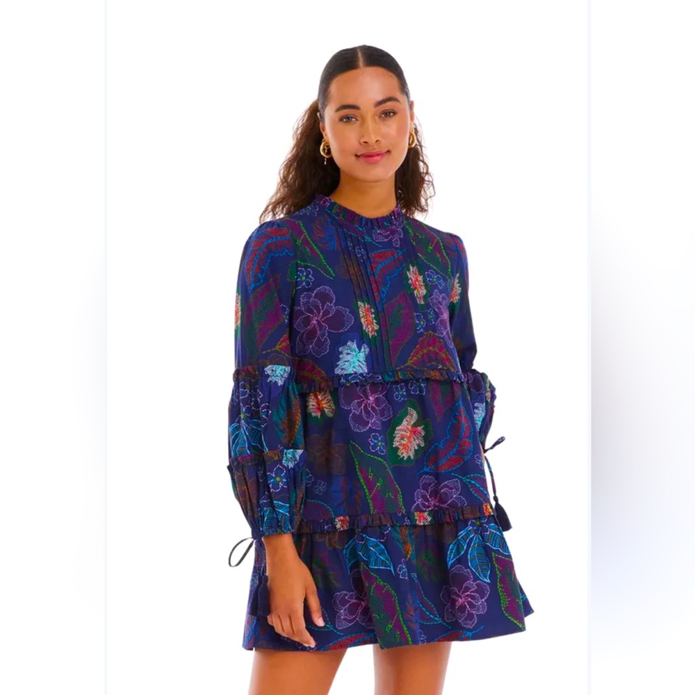 🆕#232~ Best Selling GEMMA DRESS by ALLISON, in Navy Floral, Size Small
